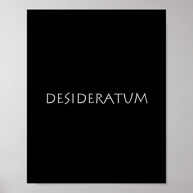 Desideratum Poster (Front)