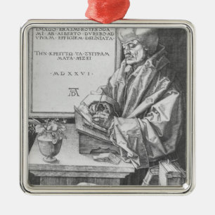 Desiderius Erasmus of Rotterdam, 1526 Metal Tree Decoration