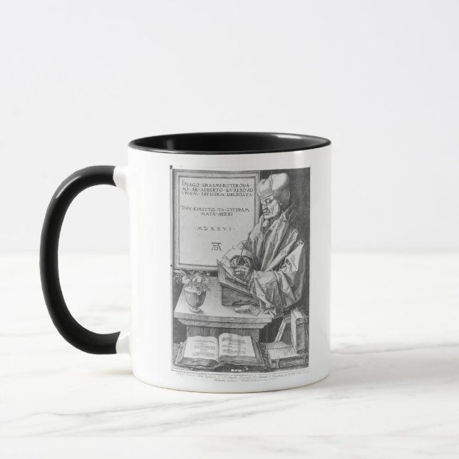 Desiderius Erasmus  of Rotterdam, 1526 Mug (Left)