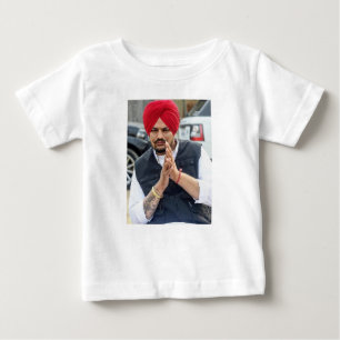 Desigener Baby T-Shirt With Sidhu Moose Wala Photo