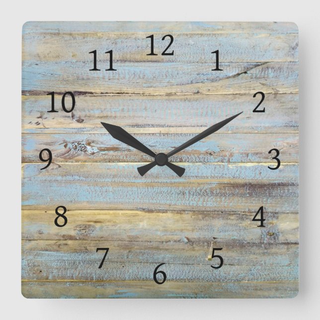 Design 111 Wood look Square Wall Clock (Front)