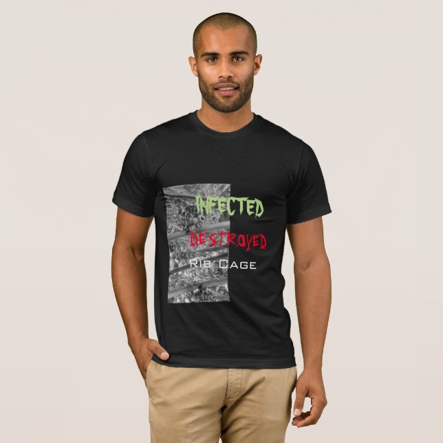 Design 1: Chrome Spider , Design 2 Infected Destro T-Shirt (Front Full)