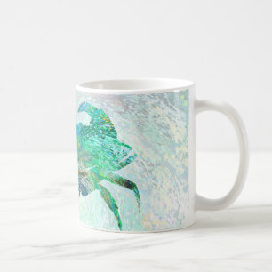 Design 41 turquoise crab coffee mug