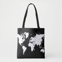 Design 69 world map black white