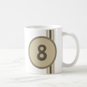 Design 8 in beige on sand with stripes coffee mug