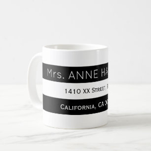 Design a Black and White Striped Coffee Mug