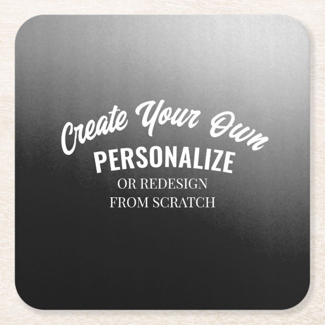 Design a Fully Customised Square Paper Coaster (Front)