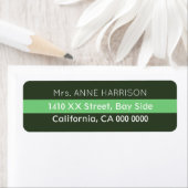design a green striped return address label (Insitu)
