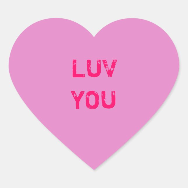 Design a Pink Conversation Heart Sticker (Front)