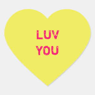 Design a Yellow Conversation Heart Sticker