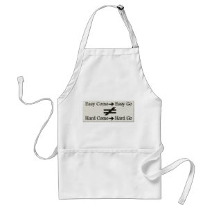 Design About Easy Work And Hard Work Relationship Standard Apron