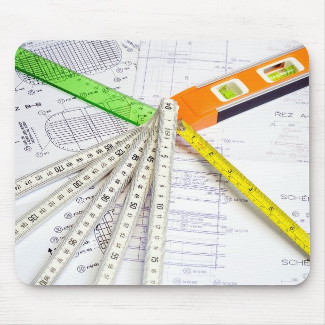 Design and Measuring Instruments Mouse Pad (Front)