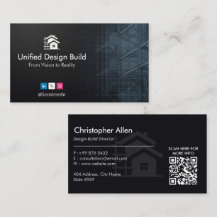Design-Build Firms Business   Black Sketch Card