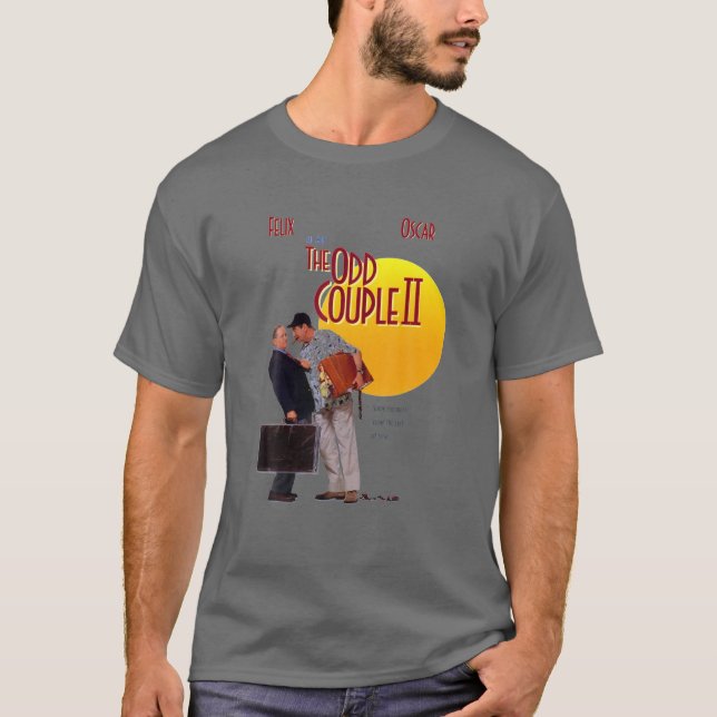 Design Couple Two Man Talking Poster Odds Comedy M T-Shirt (Front)