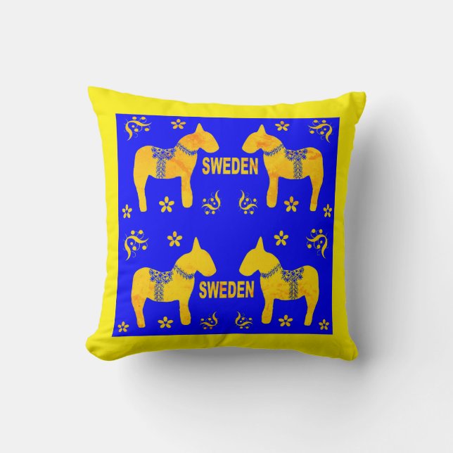 design elements of symbols of Sweden Cushion (Front)
