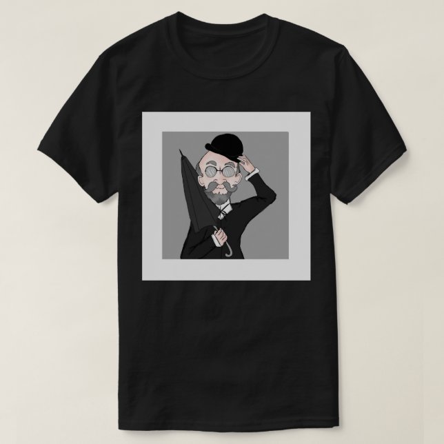 Design- Erik Satie Pin T-Shirt (Design Front)