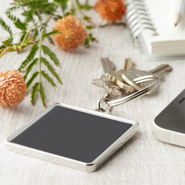 design features a soft grey colour palette key ring (Side)