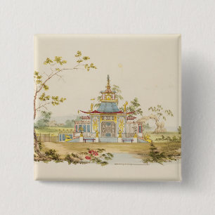 Design for a Chinese Temple, c.1810 (pen & ink and 15 Cm Square Badge
