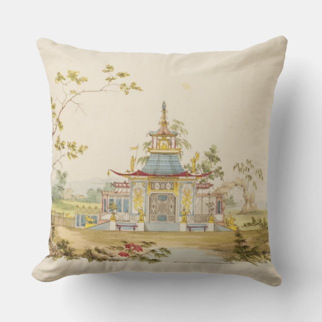 Design for a Chinese Temple, c.1810 (pen & ink and Cushion (Front)