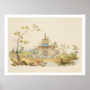 Design for a Chinese Temple, c.1810 (pen & ink and Poster
