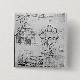 Design for a church, fol. 4r 15 cm square badge
