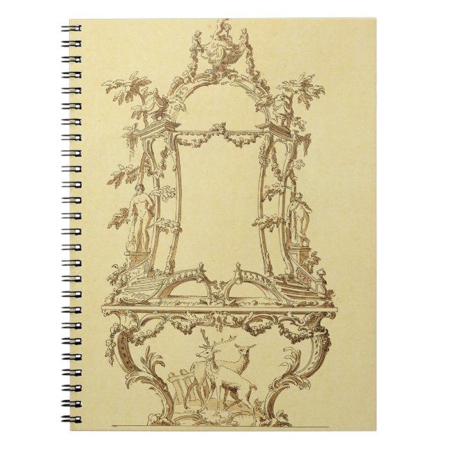 Design for a Console Table (pen & ink wash) Notebook (Front)