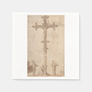Design for a Crucifix with the Virgin Mary Napkin