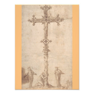 Design for a Crucifix with the Virgin Mary Photo Print