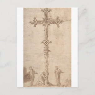 Design for a Crucifix with the Virgin Mary Postcard