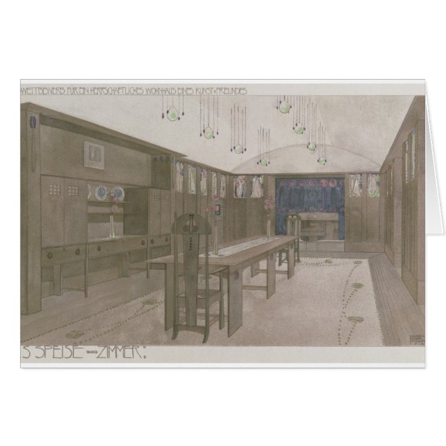 Design for a Dining Room, 1901 (colour litho) (Front Horizontal)