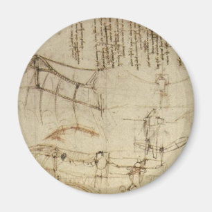 Design for a Flying Machine by Leonardo Da Vinci Magnet
