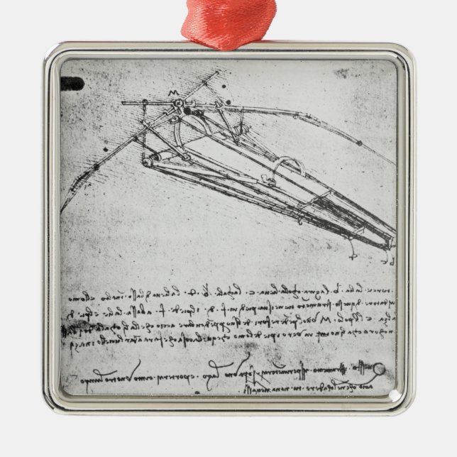 Design for a flying machine metal tree decoration (Front)