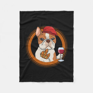 Design For A Frenchie Owner  Fleece Blanket