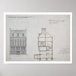 Design for a house for W. Flower Esq, Chelsea Emba Poster