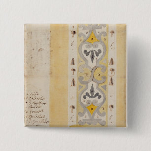 Design for a Knot Garden, Bush Hill, near Edmonton 15 Cm Square Badge