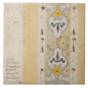 Design for a Knot Garden, Bush Hill, near Edmonton Tile