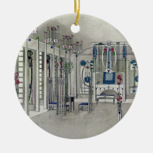 Design for a Music Room with panels by Margaret Ma Ceramic Tree Decoration