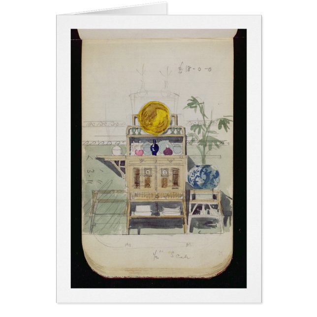 Design for a Sideboard, c.1860s-70s (w/c & pencil (Front)