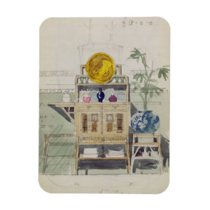 Design for a Sideboard, c.1860s-70s (w/c & pencil Magnet