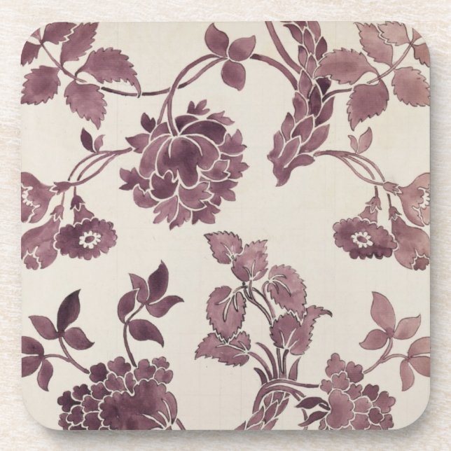 Design for a silk damask, 1752 (pencil and w/c on coaster (Front)