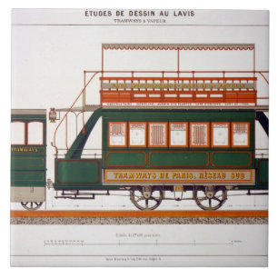Design for a Steam Tram, plate 126 from 'The Indus Tile