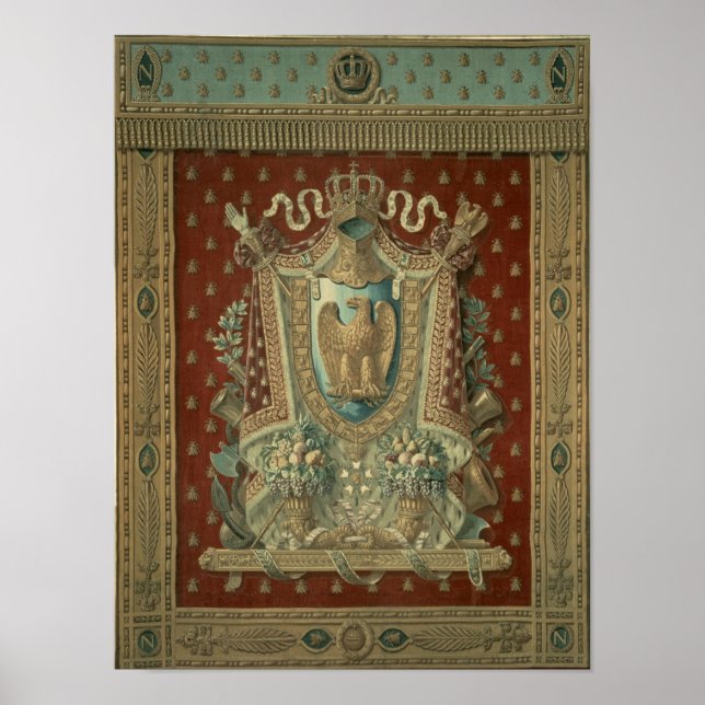 Design for a tapestry in Bonaparte's study Poster (Front)