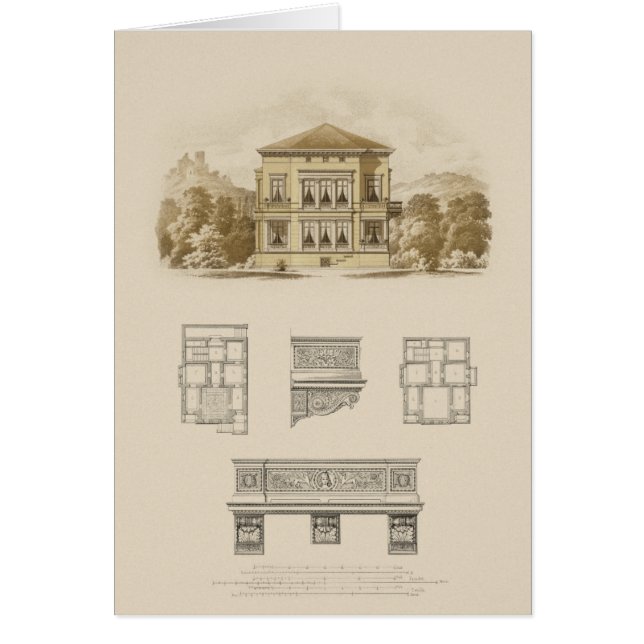 Design for an Estate with Interior Plans (Front)