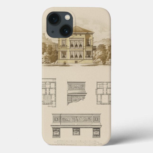 Design for an Estate with Interior Plans Case-Mate iPhone Case (Back)