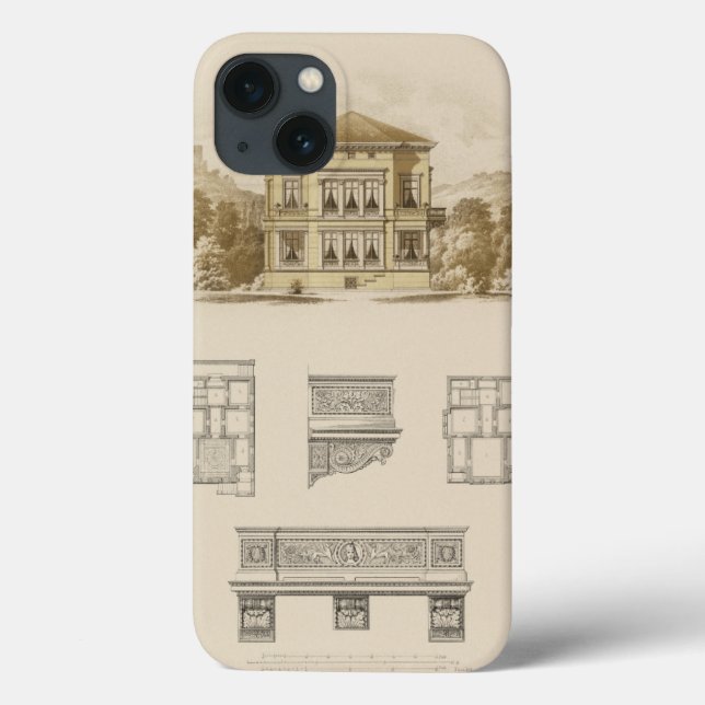 Design for an Estate with Interior Plans Case-Mate iPhone Case (Back)