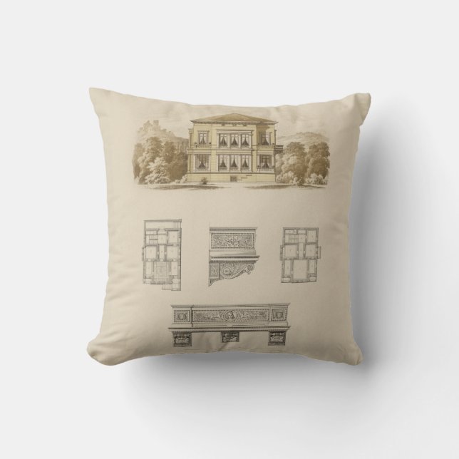 Design for an Estate with Interior Plans Cushion (Front)