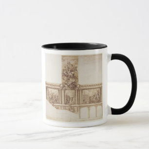 Design for Ceiling Walls and Staircase (pen, brown Mug