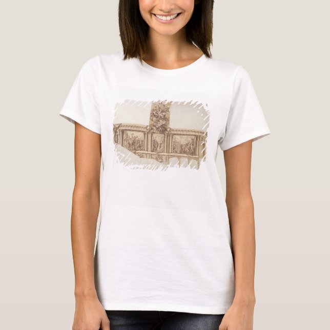 Design for Ceiling Walls and Staircase (pen, brown T-Shirt (Front)