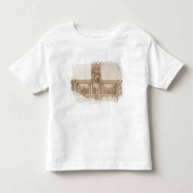 Design for Ceiling Walls and Staircase (pen, brown Toddler T-Shirt (Front)