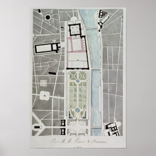 Design for joining the Tuileries to the Louvre Poster